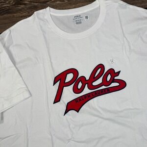 Polo Ralph Lauren Mens T-Shirt Size 3XB White Script Logo Graphic NEW